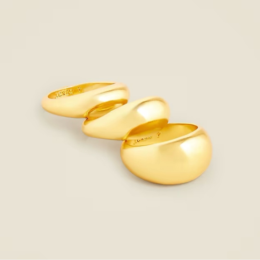 🆕J. Crew Sculpture Rings Set - Picture 5 of 16